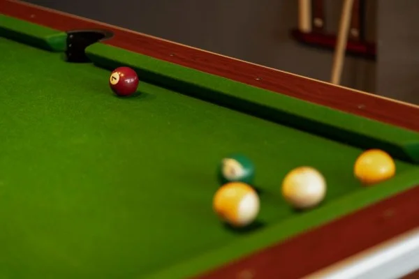 snooker balls close up